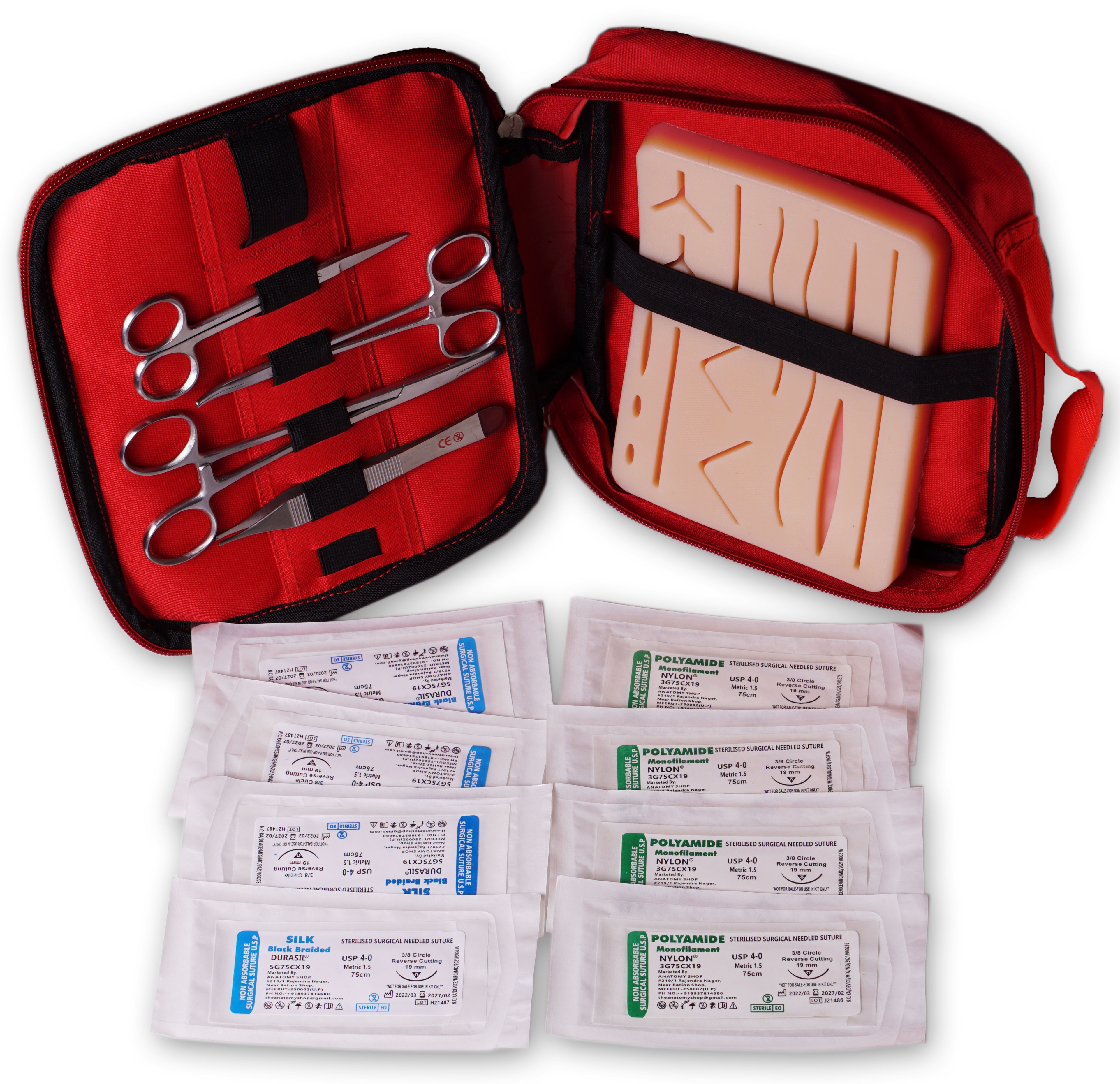 50 Pc Complete Suture Practice Surgical Training Kit for Medical and V –  A2ZSCILAB