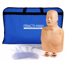 Practiman CPR Manikin (Advanced) Dual Mode Infant/Adult With 2 Mouth Modules, 5 Lung Bags And CPR Carry Bag - Premium Quality