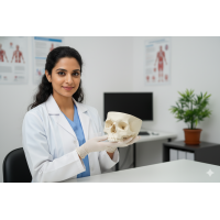 Human Skull Base Model – Life Size, 1-Part Anatomical Skull PVC