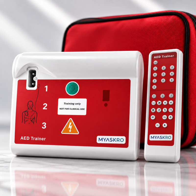 MYASKRO XFT-120C AED Trainer with Remote Control – Adult & Child Pads