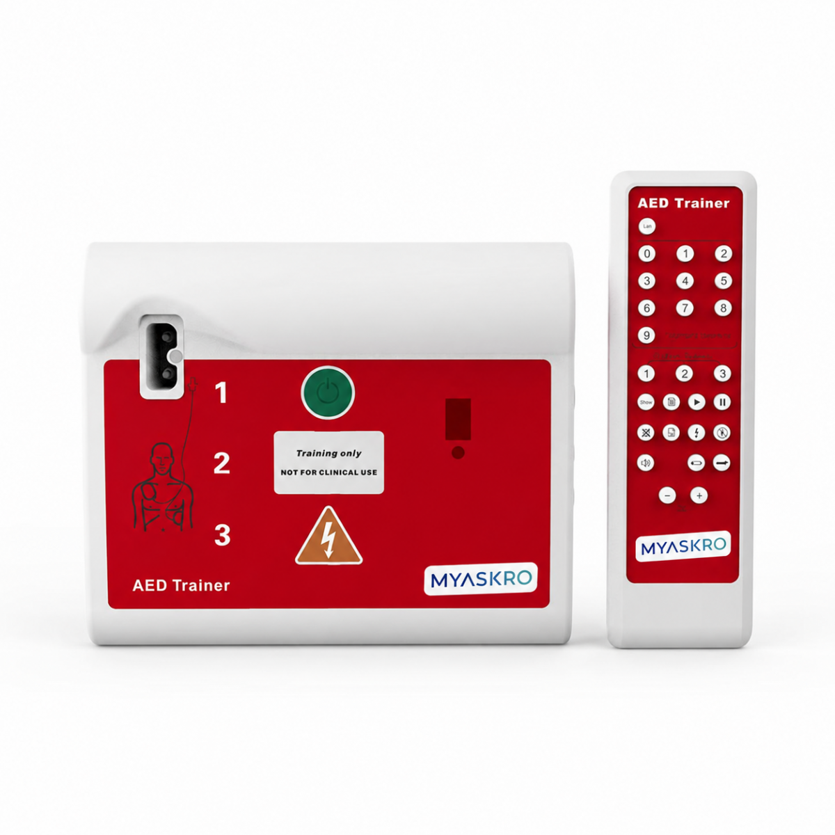 MYASKRO XFT-120C AED Trainer with Remote Control – Adult & Child Pads