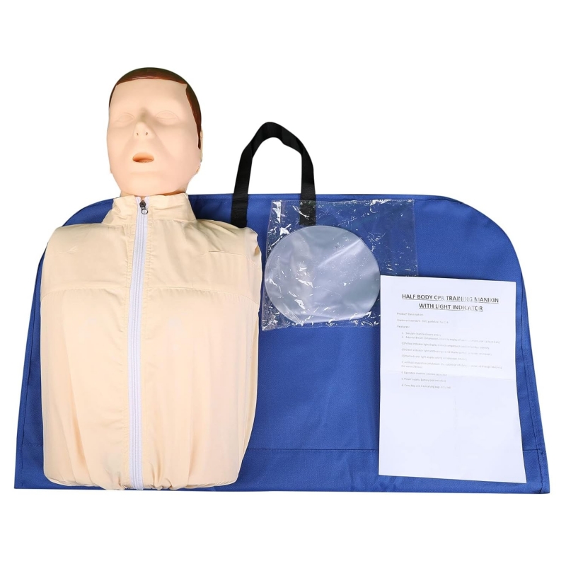 CPR Training Manikin with LED Feedback System – Realistic Chest Compression Practice Dummy