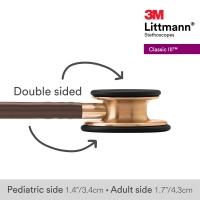 3M Littmann Classic III Stethoscope - Sleek Copper Finish with Rich Chocolate Tube, 27-inch - Model 5809 for Precise Monitoring