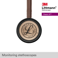 3M Littmann Classic III Stethoscope - Sleek Copper Finish with Rich Chocolate Tube, 27-inch - Model 5809 for Precise Monitoring