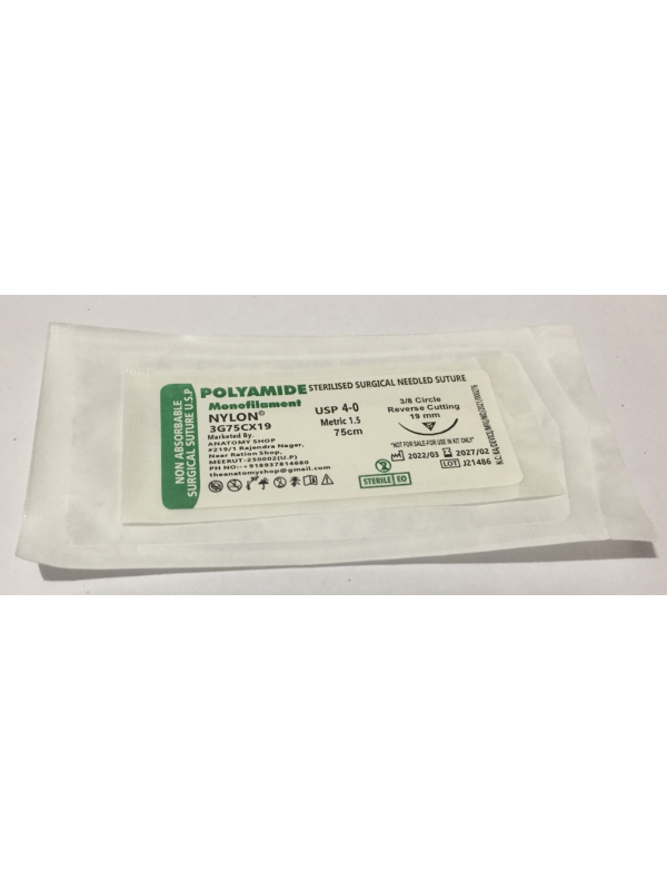 Polyamide Sterilised Surgical Needled Suture - Monafilament Nylon