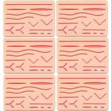 Suture Practice Pads Set (6 Pcs) with Pre-Cut Wounds – Hard-to-Tear, Durable Training Pads for Medical & Vet Students, Nursing Skills Practice | Myaskro